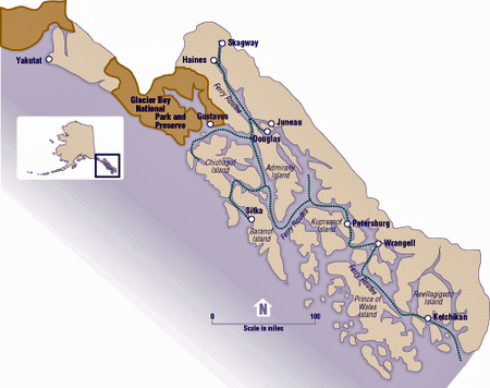 Alaska Inside Passage map